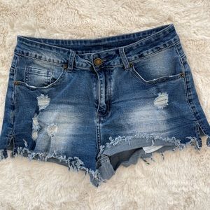 Jean Cutoff Shorts Size M
